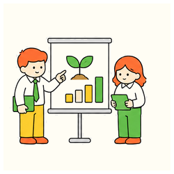 Illustration of CSR and ESG project sponsorship