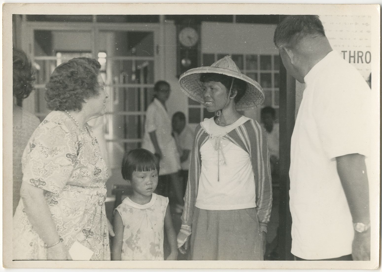 MSM founder Lillian Dickson meeting a family in Taiwan, from the MSM historical archive