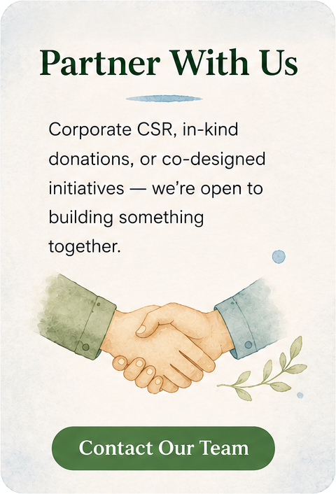 Partner With Us — corporate CSR and co-designed initiatives